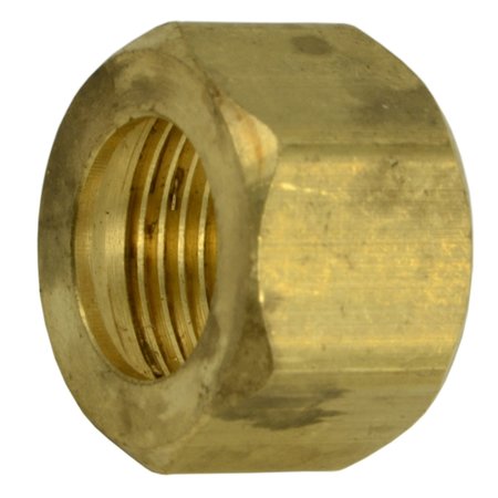 MIDWEST FASTENER 7/16" Brass Compression Nuts 6PK 35686